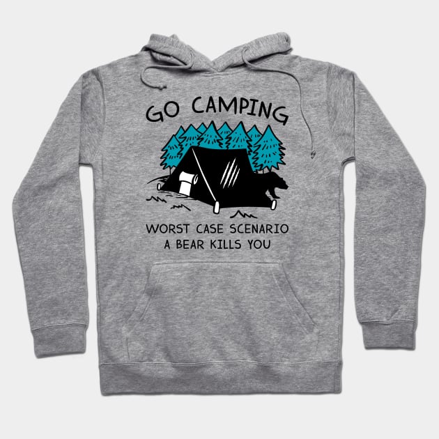 Bear camping hoodie cheap